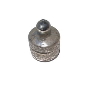 Mercury Glass round container with lid.